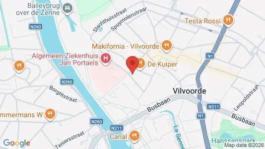 Apartments for rent i Vilvoorde - kort over placeringen