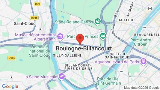 Apartments for rent i Boulogne-Billancourt - kort over placeringen