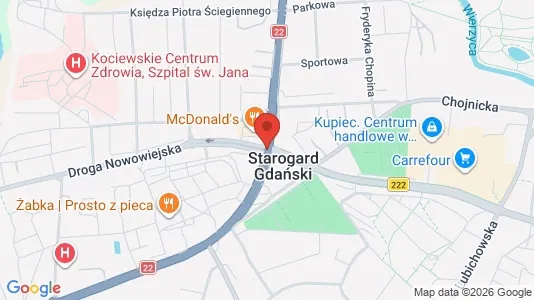 Rooms for rent i Starogardzki - kort over placeringen