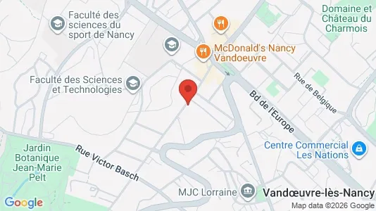 Apartments for rent i Nancy - kort over placeringen