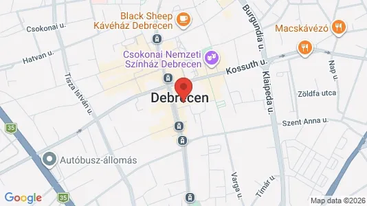 Apartments for rent i Debreceni - kort over placeringen