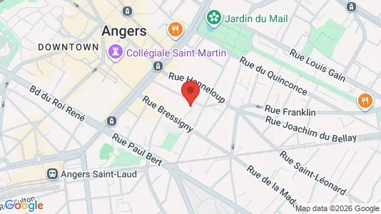 Apartments for rent i Angers - kort over placeringen