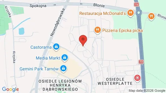 Apartments for rent i Tarnów - kort over placeringen