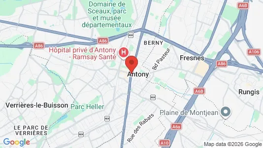 Apartments for rent i Antony - kort over placeringen