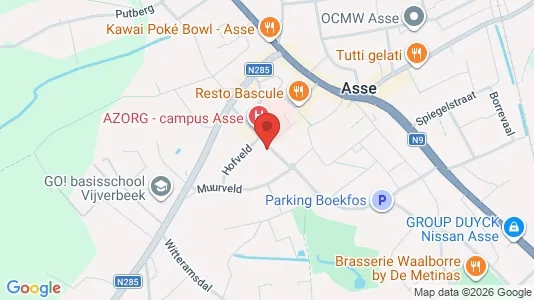 Apartments for rent i Asse - kort over placeringen