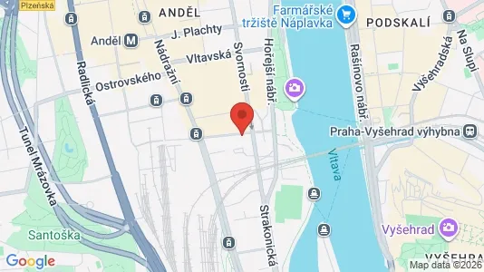 Apartments for rent i Prague 5 - kort over placeringen
