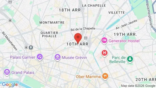 Apartments for rent i Paris 10ème arrondissement - kort over placeringen