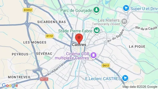 Apartments for rent i Castres - kort over placeringen