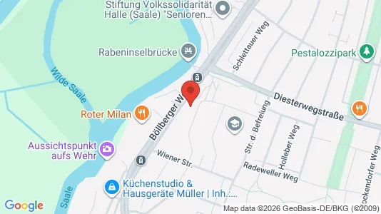 Apartments for rent i Halle (Saale) - kort over placeringen