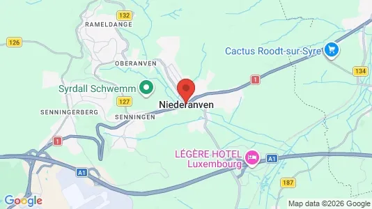 Apartments for rent i Niederanven - kort over placeringen