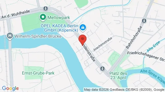 Apartments for rent i Berlin Treptow-Köpenick - kort over placeringen
