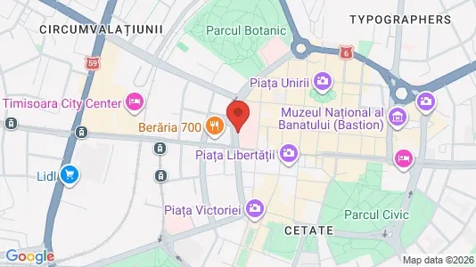 Apartments for rent i Timişoara - kort over placeringen