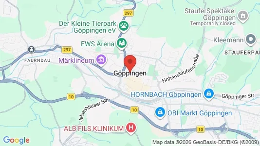Apartments for rent i Göppingen - kort over placeringen