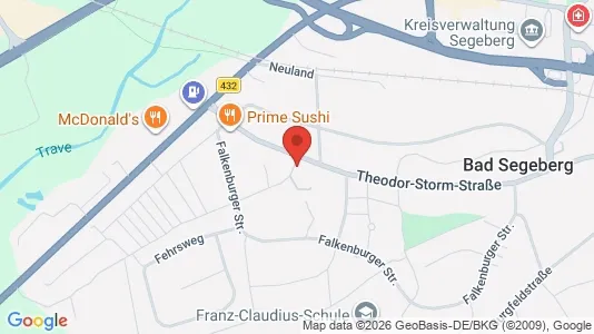 Apartments for rent i Segeberg - kort over placeringen
