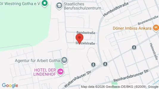 Apartments for rent i Gotha - kort over placeringen