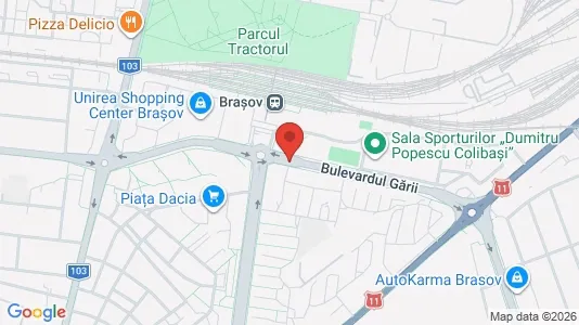 Apartments for rent i Braşov - kort over placeringen