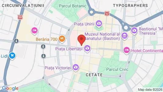 Apartments for rent i Timişoara - kort over placeringen