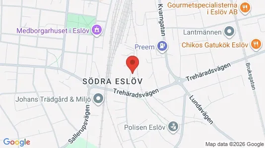Apartments for rent i Eslöv - kort over placeringen