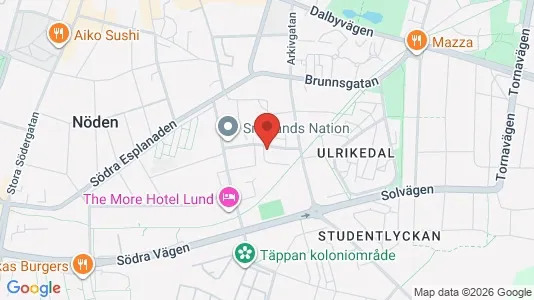 Apartments for rent i Lund - kort over placeringen