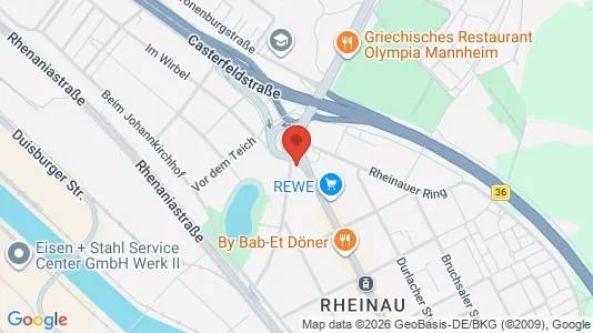 Apartments for rent i Mannheim - kort over placeringen