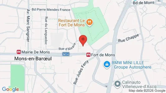 Apartments for rent i Lille - kort over placeringen