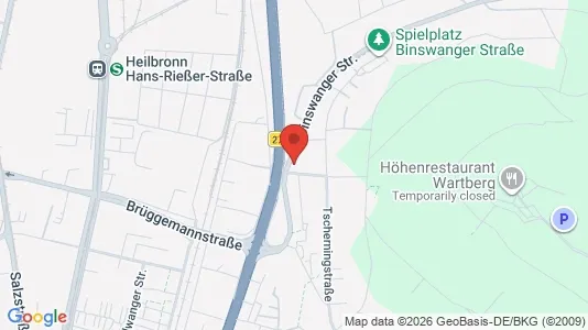 Apartments for rent i Heilbronn - kort over placeringen