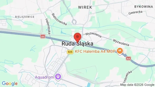 Apartments for rent i Ruda Śląska - kort over placeringen