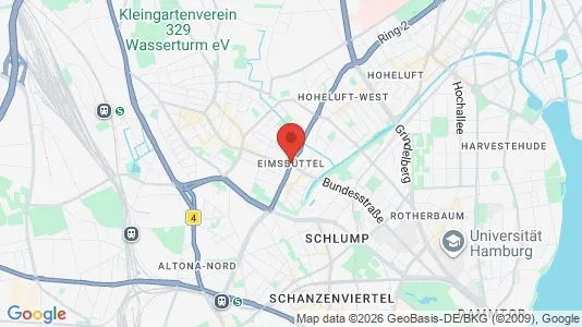 Apartments for rent i Hamburg Eimsbuttel - kort over placeringen