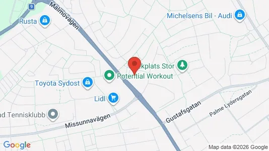 Apartments for rent i Ystad - kort over placeringen
