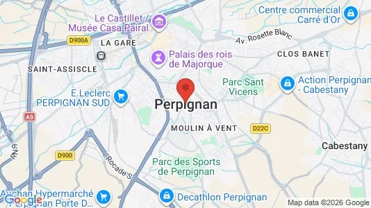 Rooms for rent i Perpignan - kort over placeringen