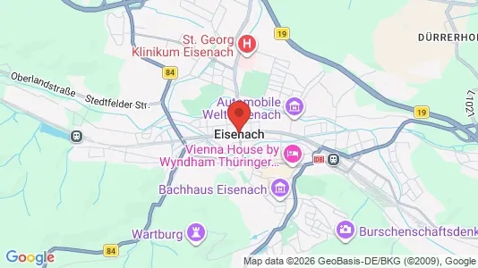 Houses for rent i Eisenach - kort over placeringen