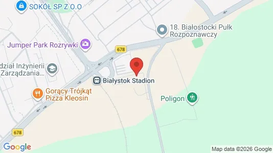 Apartments for rent i Białystok - kort over placeringen