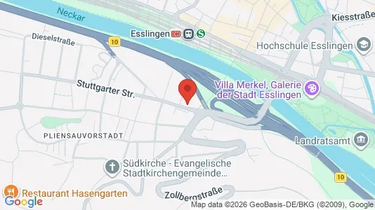 Apartments for rent i Esslingen - kort over placeringen