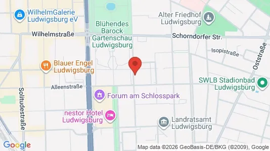 Apartments for rent i Ludwigsburg - kort over placeringen