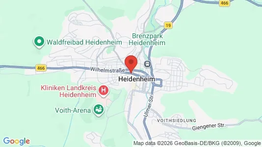 Apartments for rent i Heidenheim - kort over placeringen