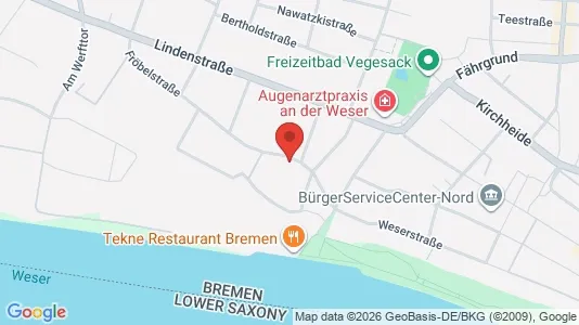 Apartments for rent i Bremen - kort over placeringen