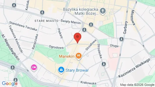 Rooms for rent i Poznań - kort over placeringen