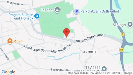 Apartments for rent i Gera - kort over placeringen