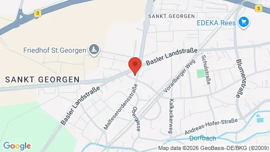 Apartments for rent i Freiburg im Breisgau - kort over placeringen