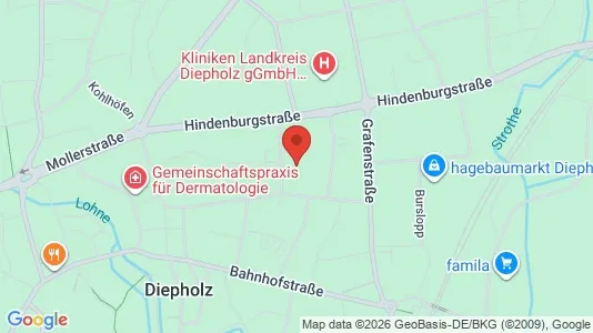 Apartments for rent i Diepholz - kort over placeringen
