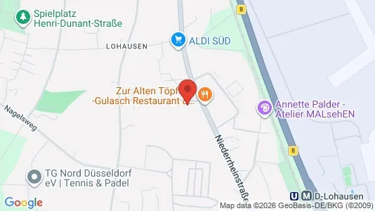 Apartments for rent i Dusseldorf - kort over placeringen