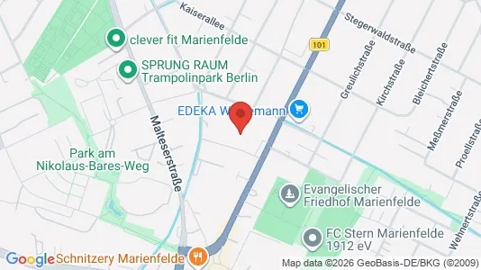 Apartments for rent i Berlin Tempelhof-Schöneberg - kort over placeringen