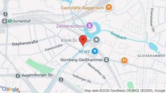 Apartments for rent i Nuremberg - kort over placeringen