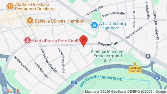 Apartments for rent i Duisburg - kort over placeringen