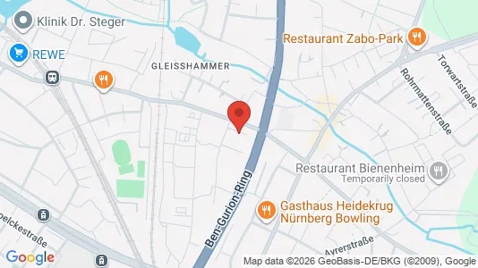 Apartments for rent i Nuremberg - kort over placeringen