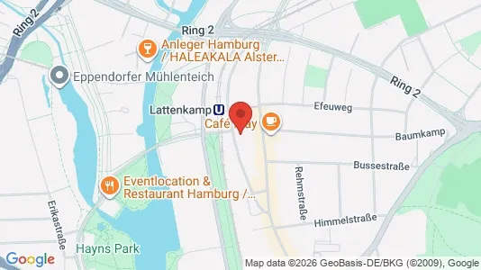 Apartments for rent i Hamburg Nord - kort over placeringen
