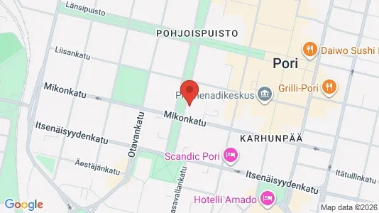 Apartments for rent i Pori - kort over placeringen