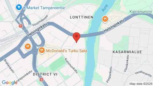 Apartments for rent i Turku - kort over placeringen