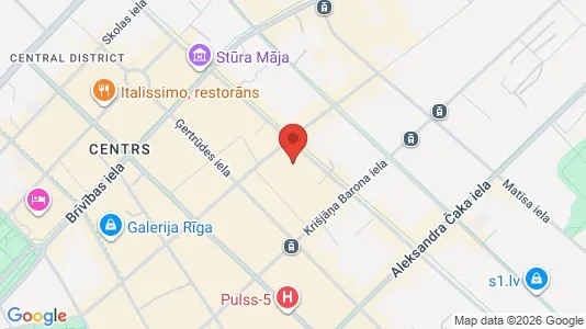 Apartments for rent i Riga Centrs - kort over placeringen