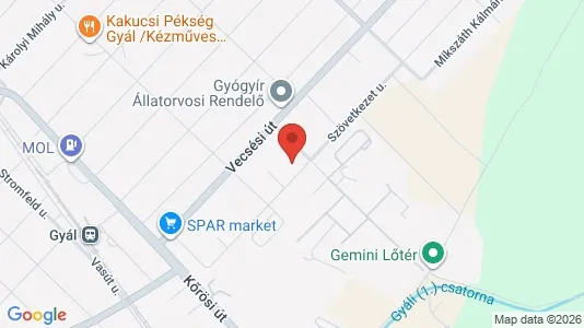 Apartments for rent i Gyáli - kort over placeringen